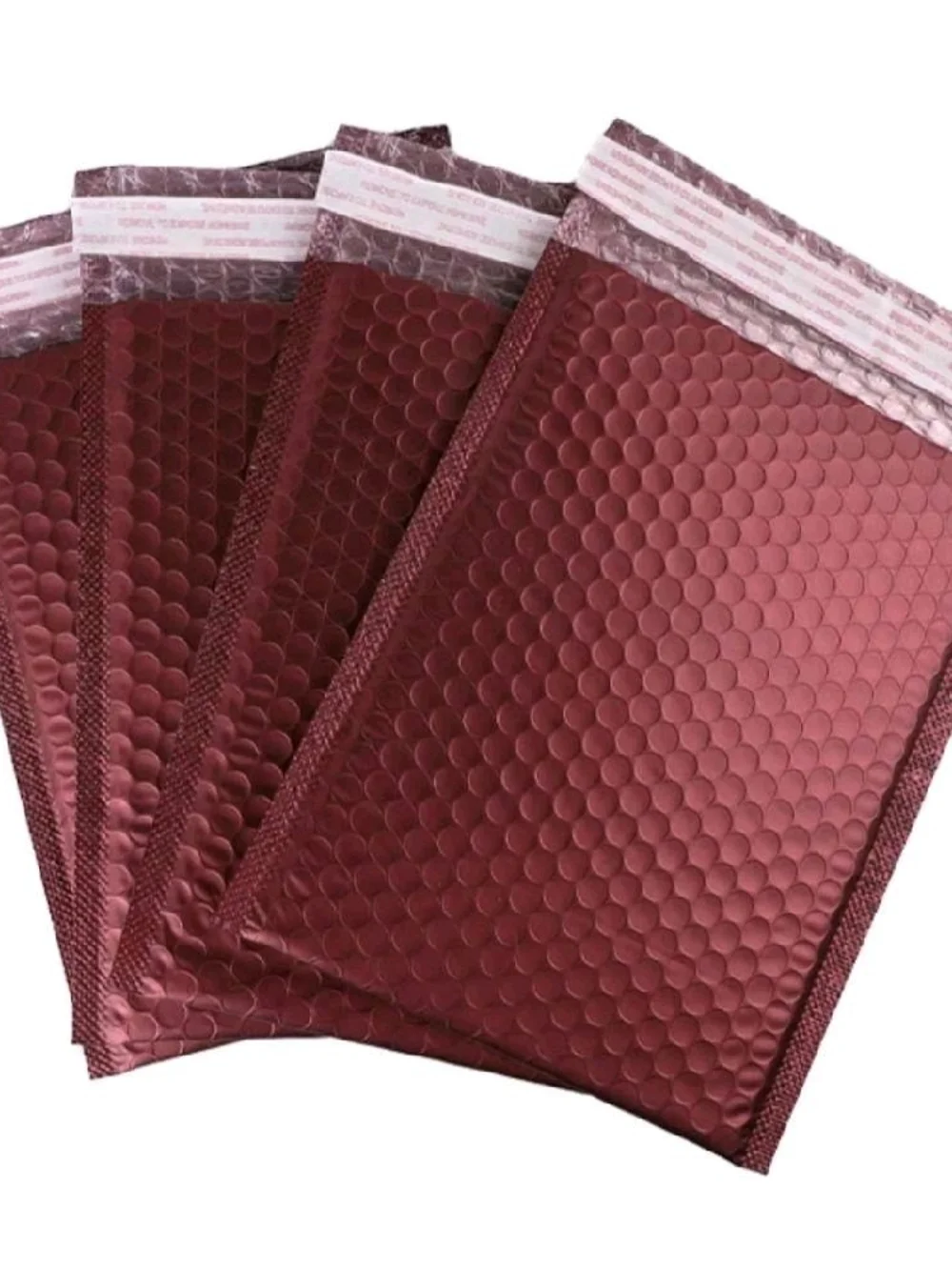 Metallic Burgundy Bubble Mailers .25 Pack. 9×11.